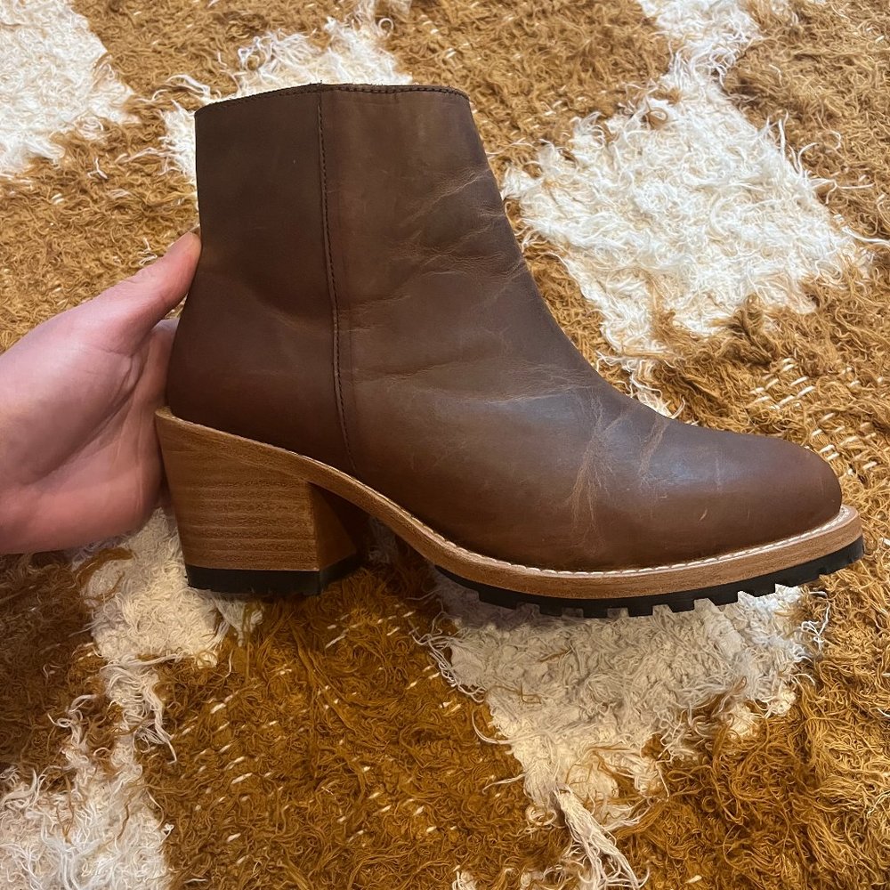 NWT Portland Leather Company Patina Ankle Bootie Women's Size 8 Canyon